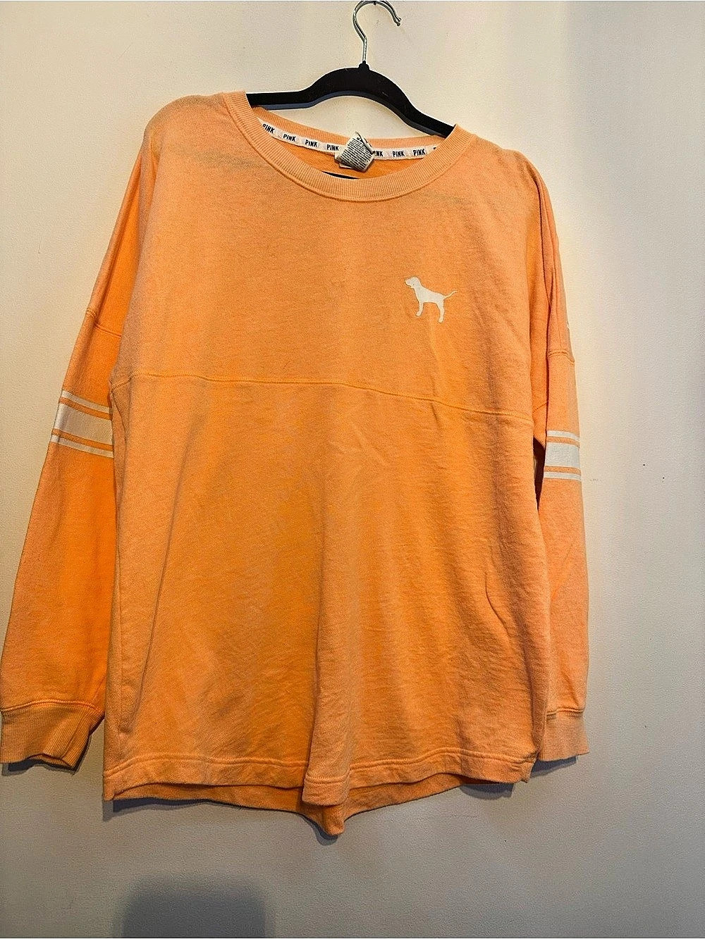 PINK Orange Long Sleeve Top Size Medium